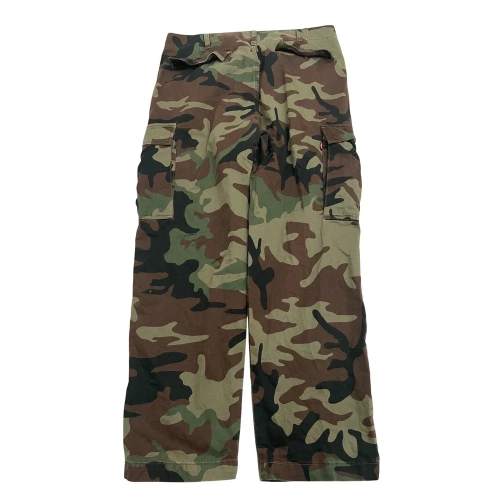 Levis XX Cargo Straight Pants Mens 36x30 Green Brown‎ Camo Woodland